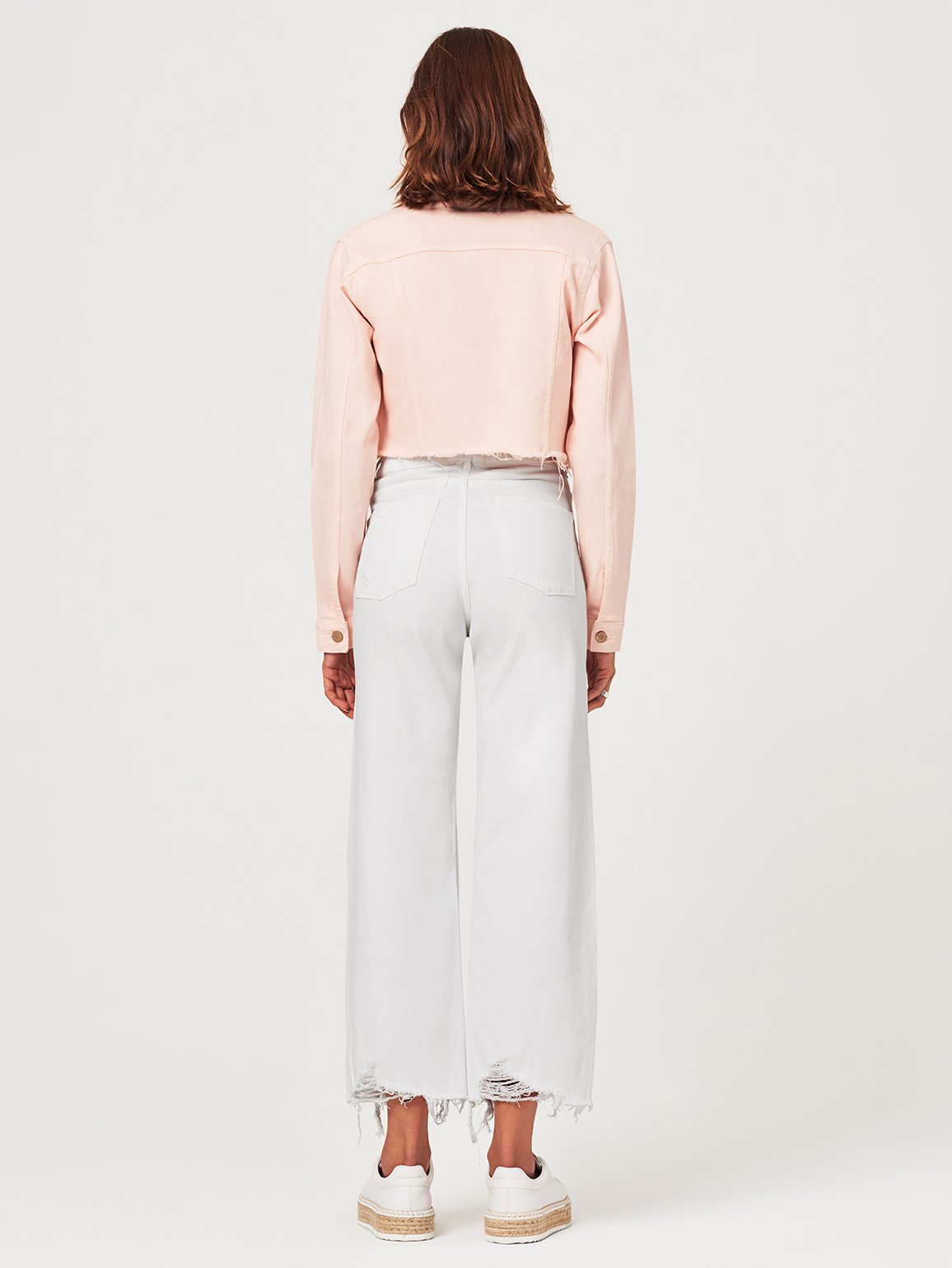 Shawn Cropped Boyfriend Jacket Blush Pink