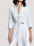 Women Shirt - Fire Island Maxi Dress Bleached - DL1961