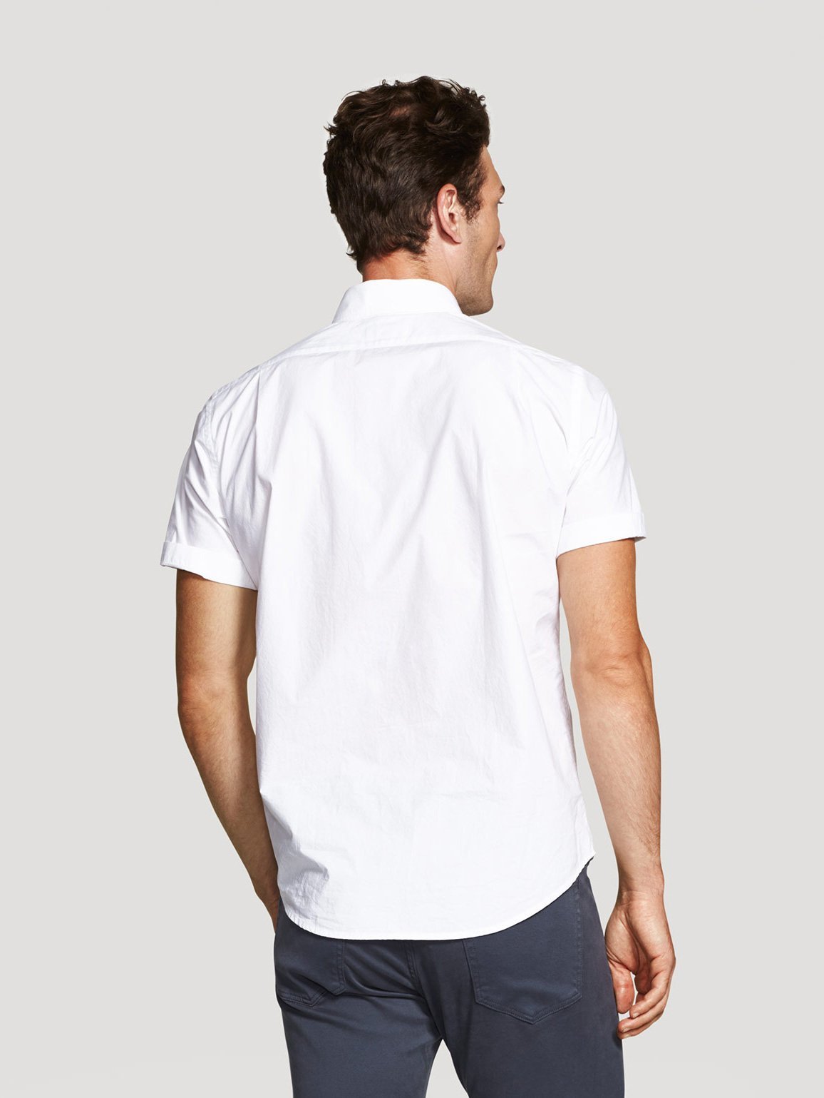Men Shirt - Bowery & Bleecker Slim Short Sleeve White - DL1961