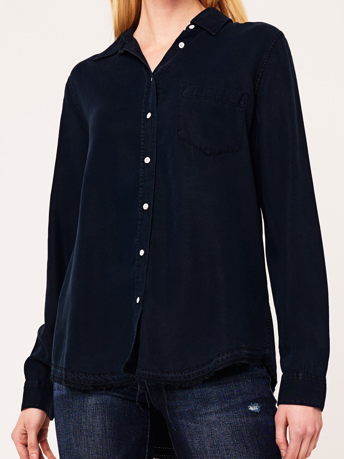 Women Shirt - Mercer & Spring Regular Washed Black Overdye - DL1961