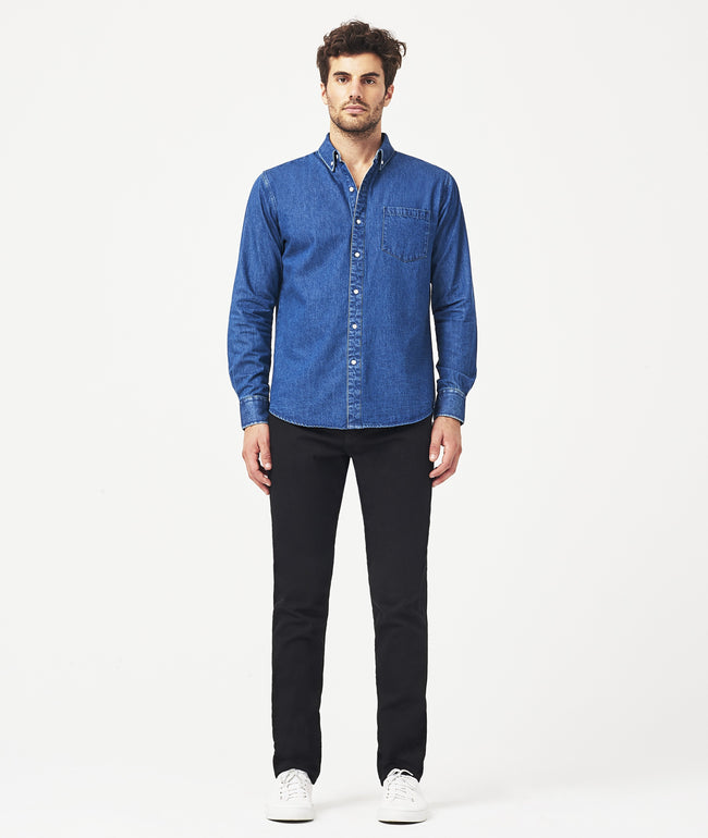 Hudson & Perry Slim Shirt Midwash Indigo