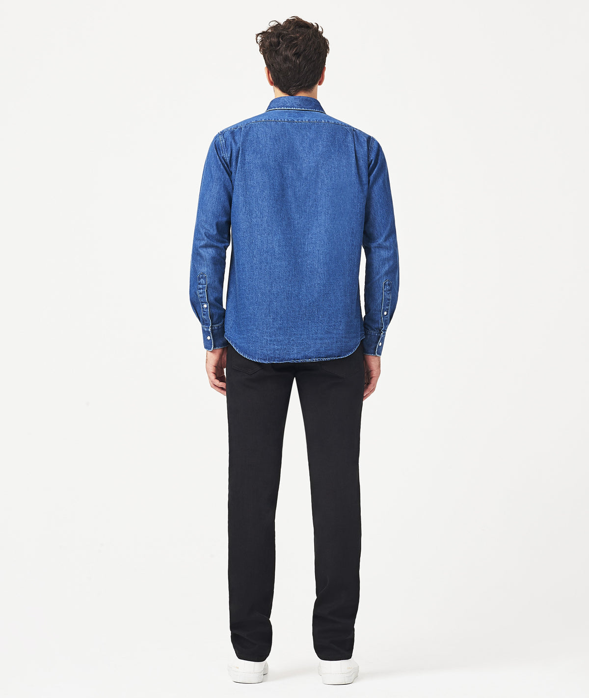 Hudson & Perry Slim Shirt Midwash Indigo