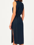 Women Shirt - Lispenard Sleeveless Shirt Dress Washed Black Overdye - DL1961