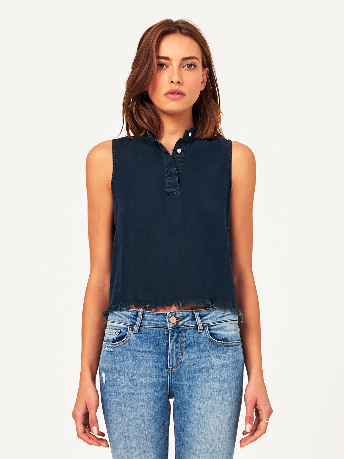 Gansevort Sleeveless Washed Black Overdye