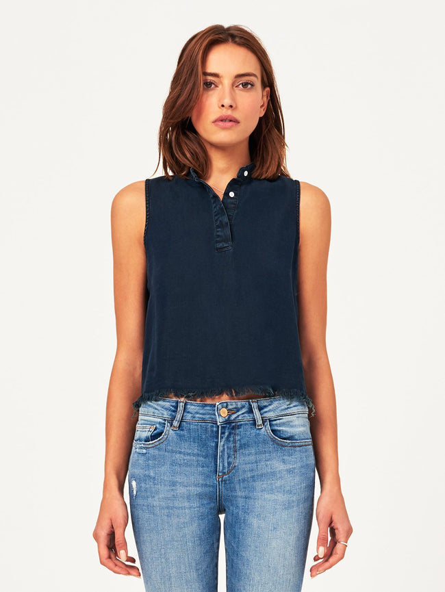 Gansevort Sleeveless Washed Black Overdye