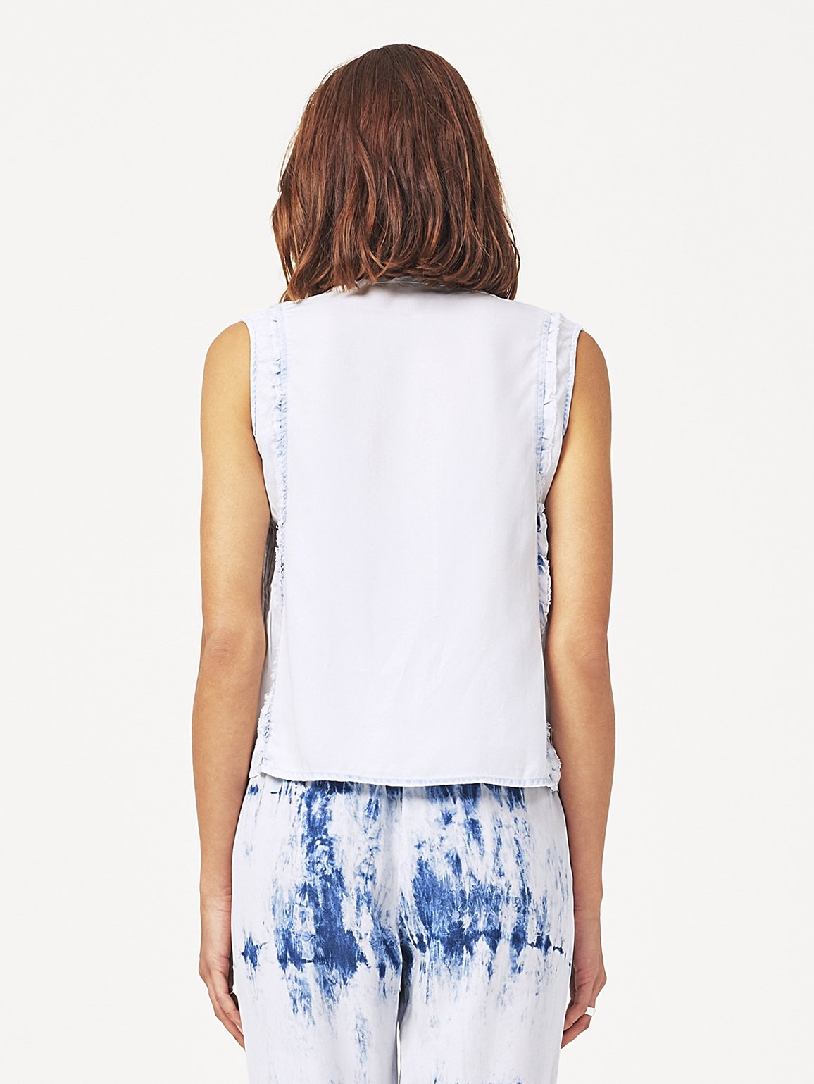 Mulberry St Sleeveless Top Irregular Bleach