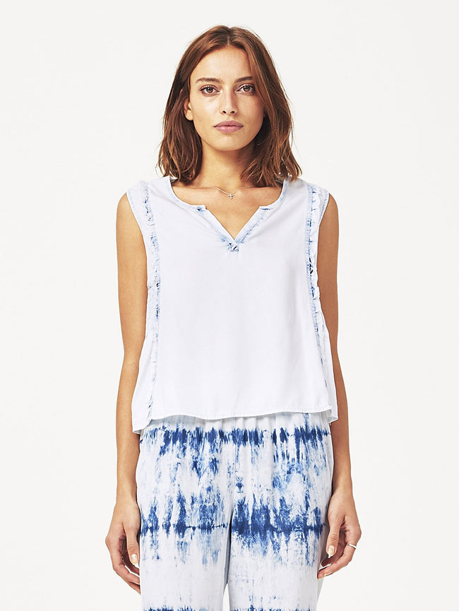 Mulberry St Sleeveless Top Irregular Bleach