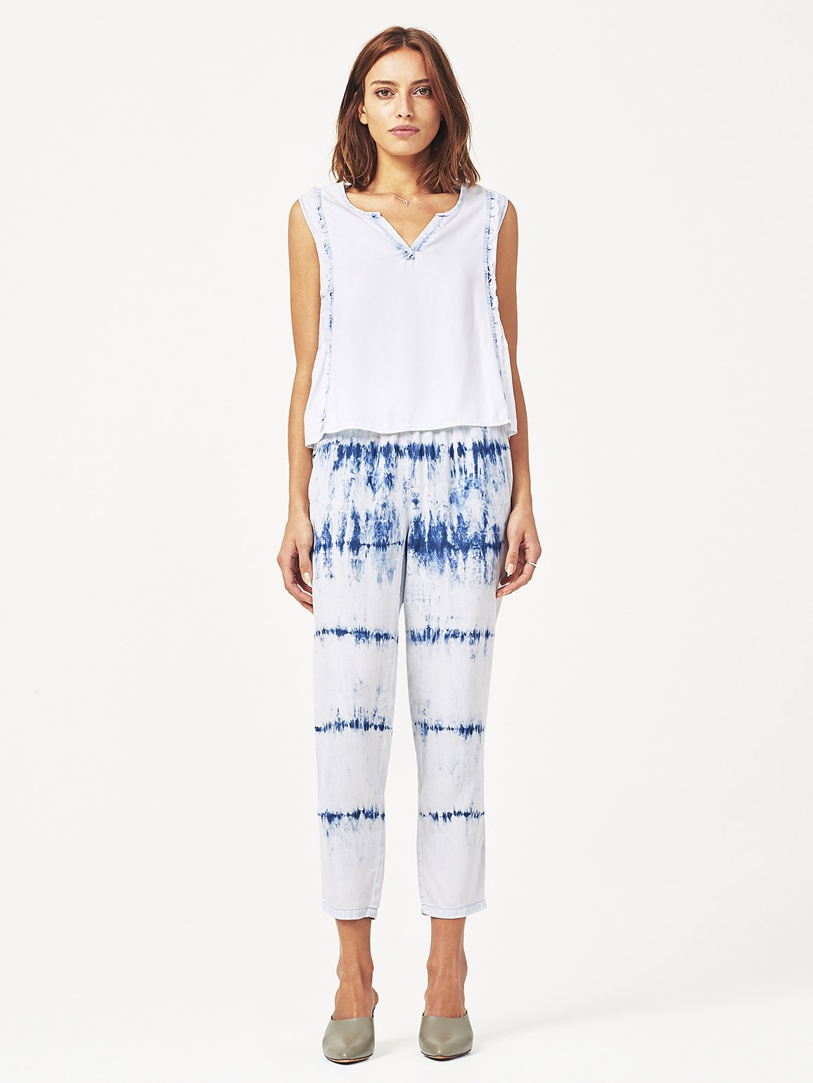 Mulberry St Sleeveless Top Irregular Bleach