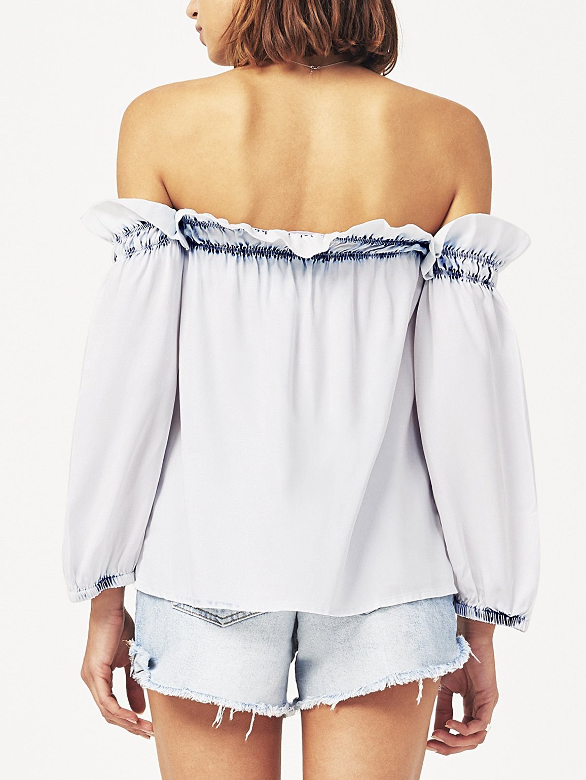 Little W 12th Off The Shoulder Top Irregular Bleach