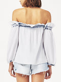 Little W 12th Off The Shoulder Top Irregular Bleach