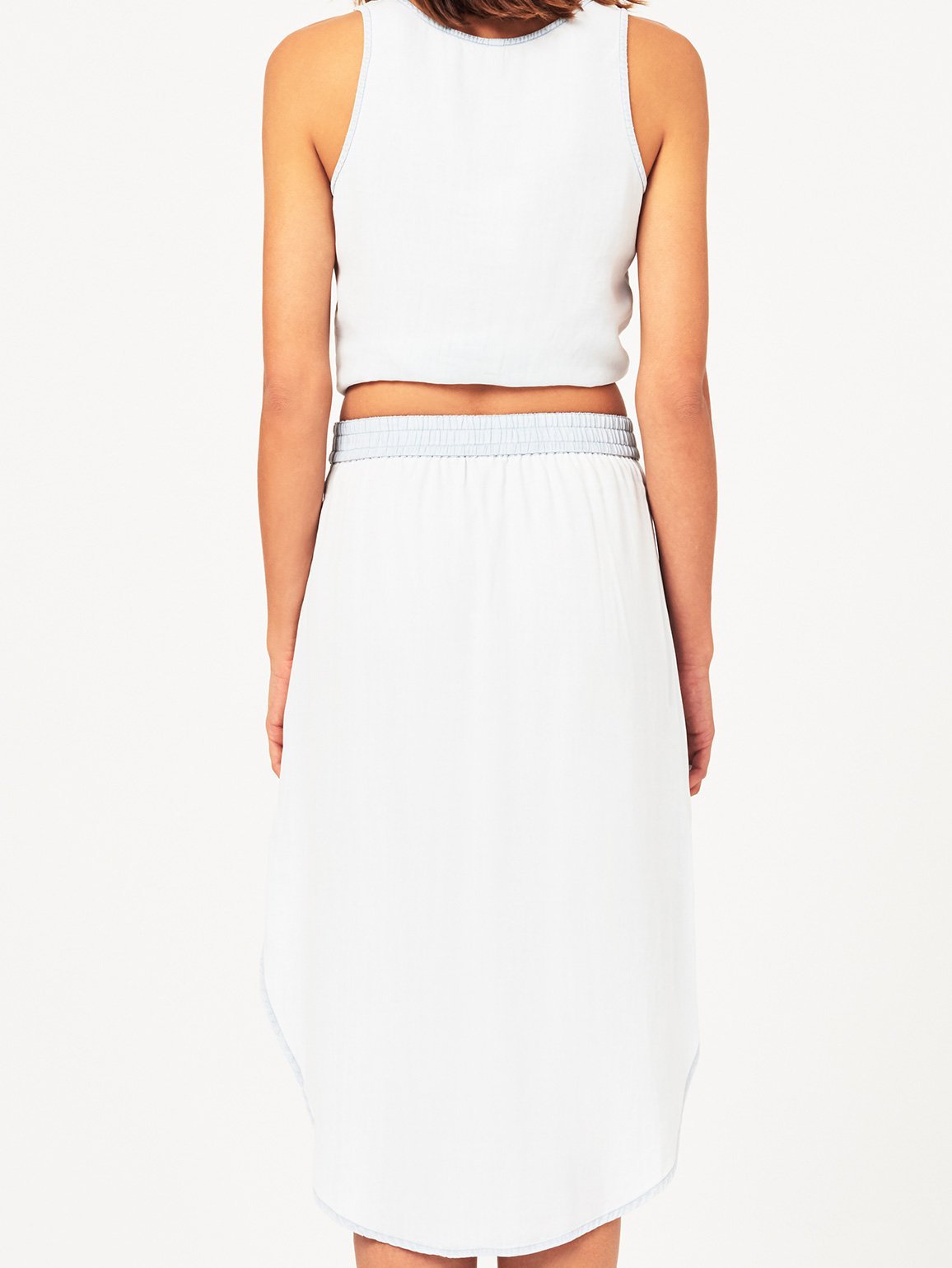 White & Varet Midi Skirt Bleach