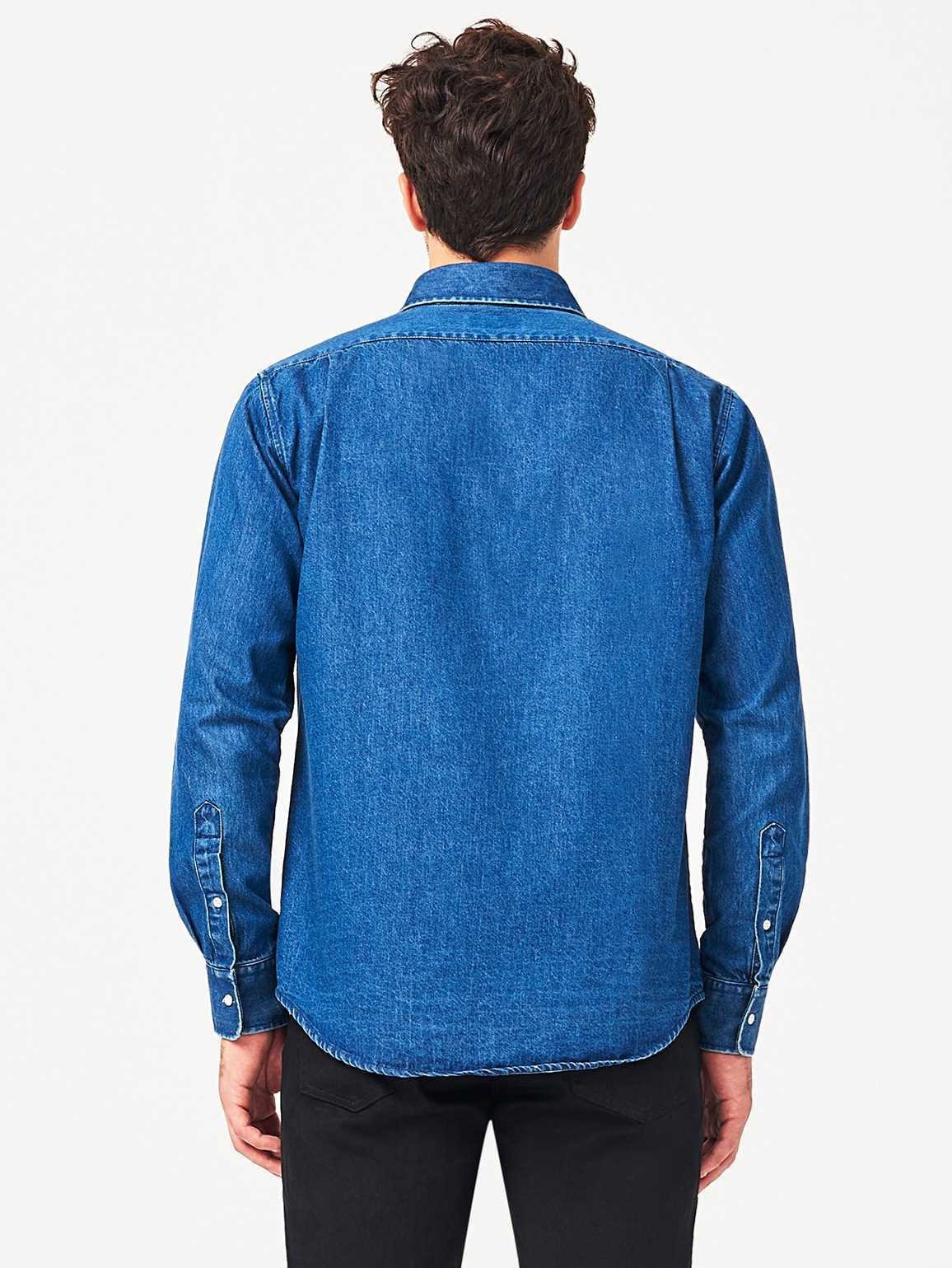 Hudson & Perry Slim Shirt Midwash Indigo