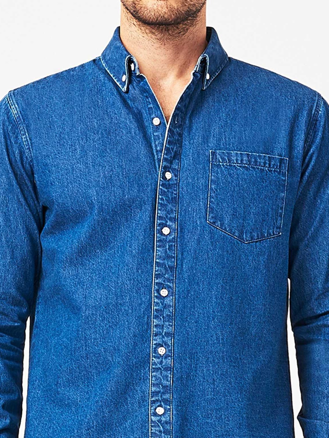 Hudson & Perry Slim Shirt Midwash Indigo