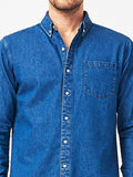Hudson & Perry Slim Shirt Midwash Indigo