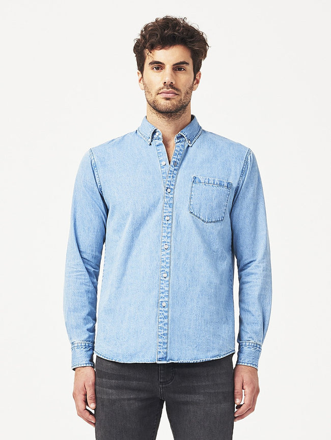 Hudson & Perry Slim Shirt Light Wash Indigo