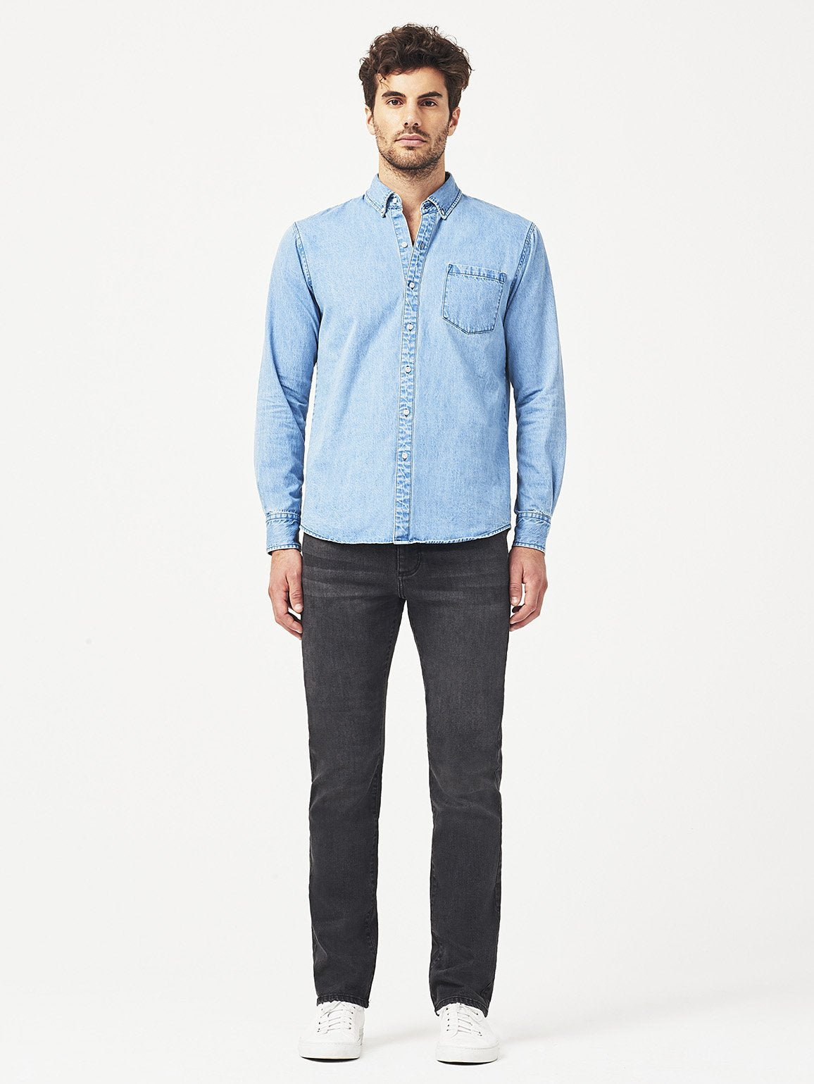 Hudson & Perry Slim Shirt Light Wash Indigo