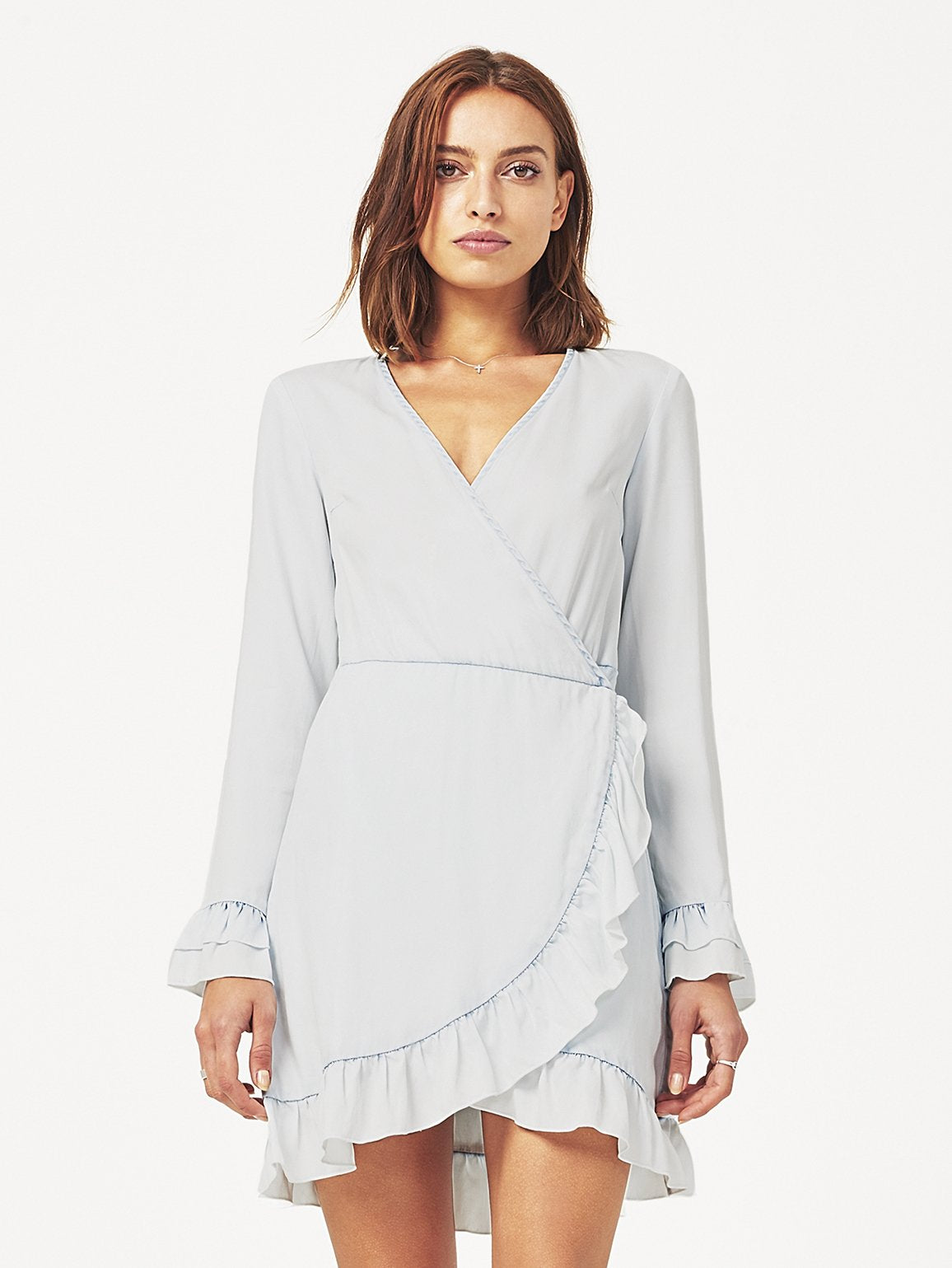 Ainsley Wrap Dress Irregular Bleach