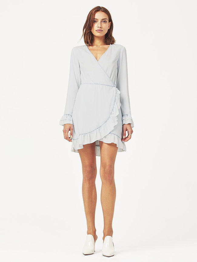Ainsley Wrap Dress Irregular Bleach