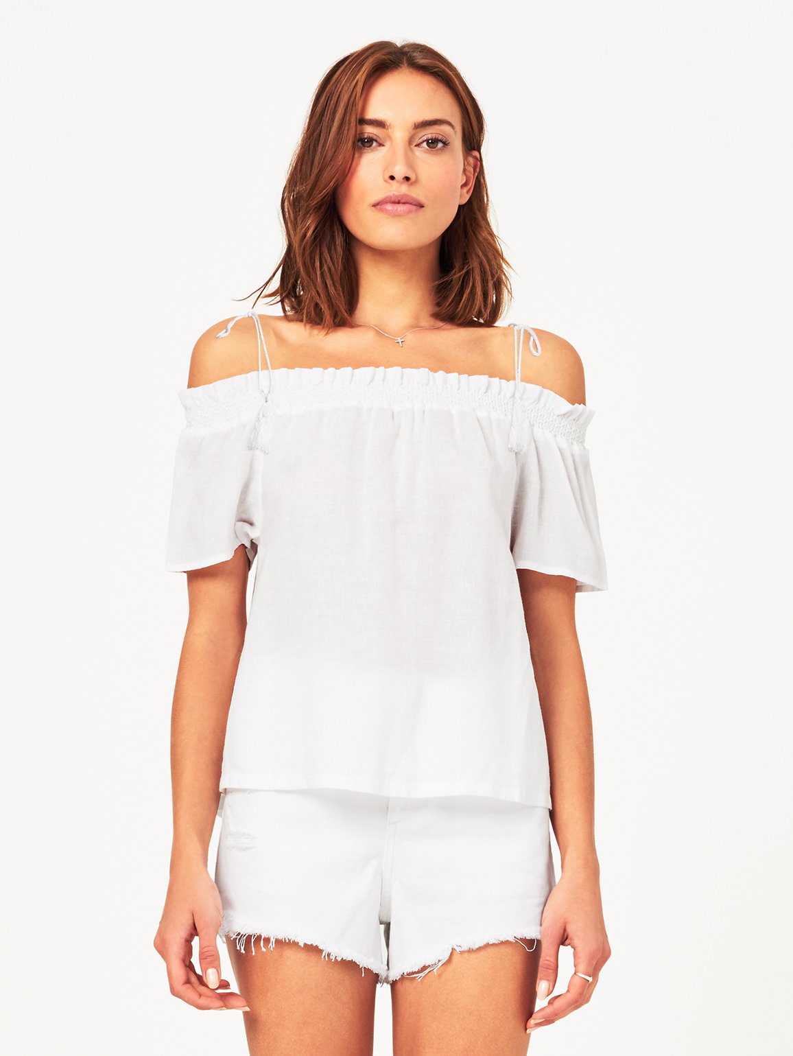 Cornelia Off The Shoulder Top White