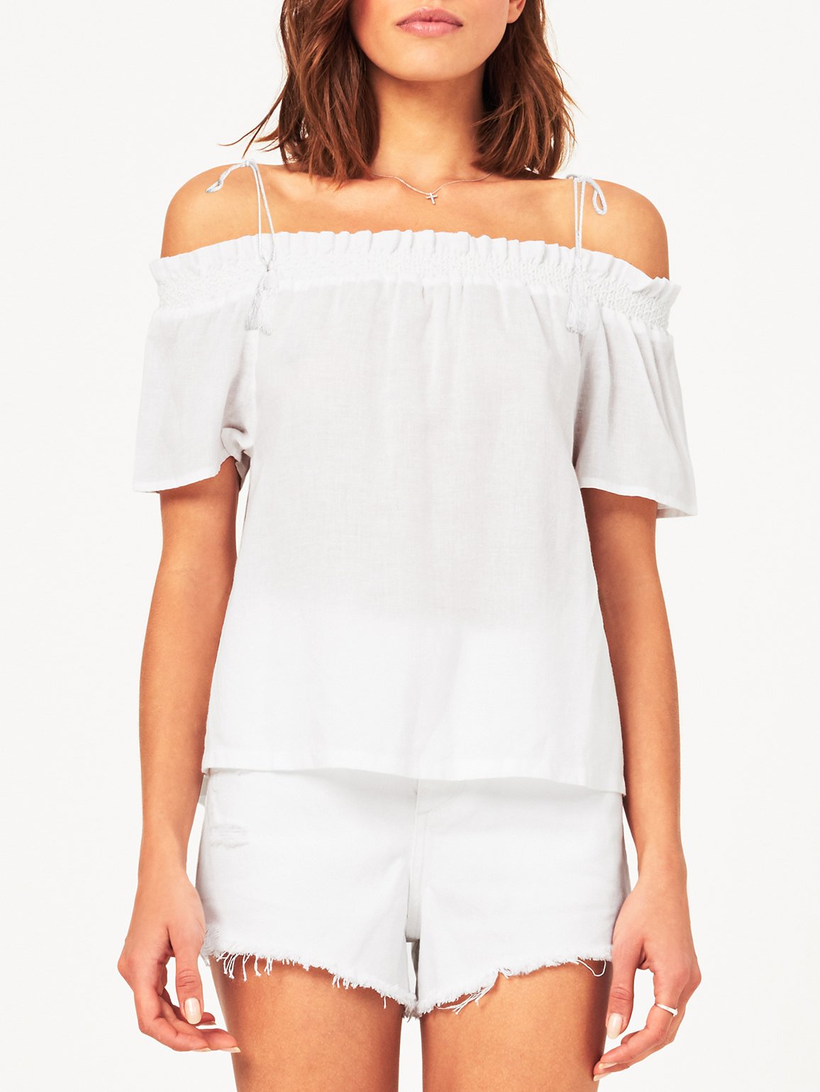 Cornelia Off The Shoulder Top White