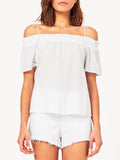 Cornelia Off The Shoulder Top White