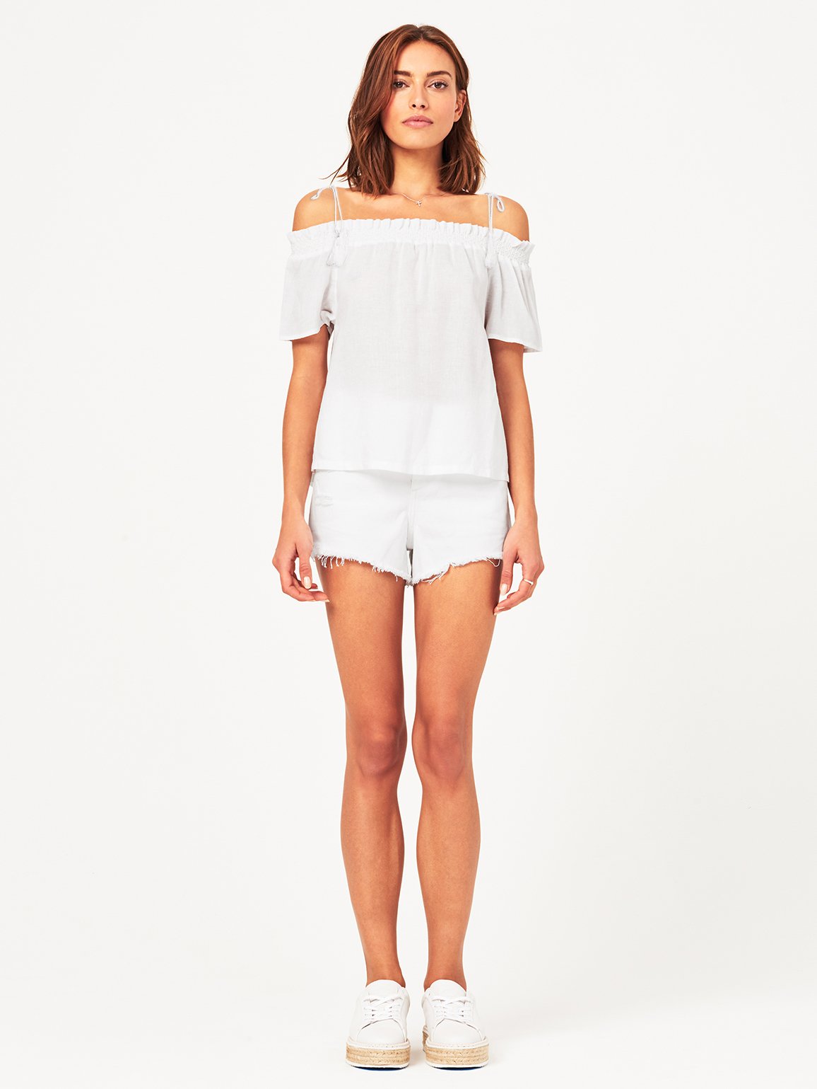 Cornelia Off The Shoulder Top White