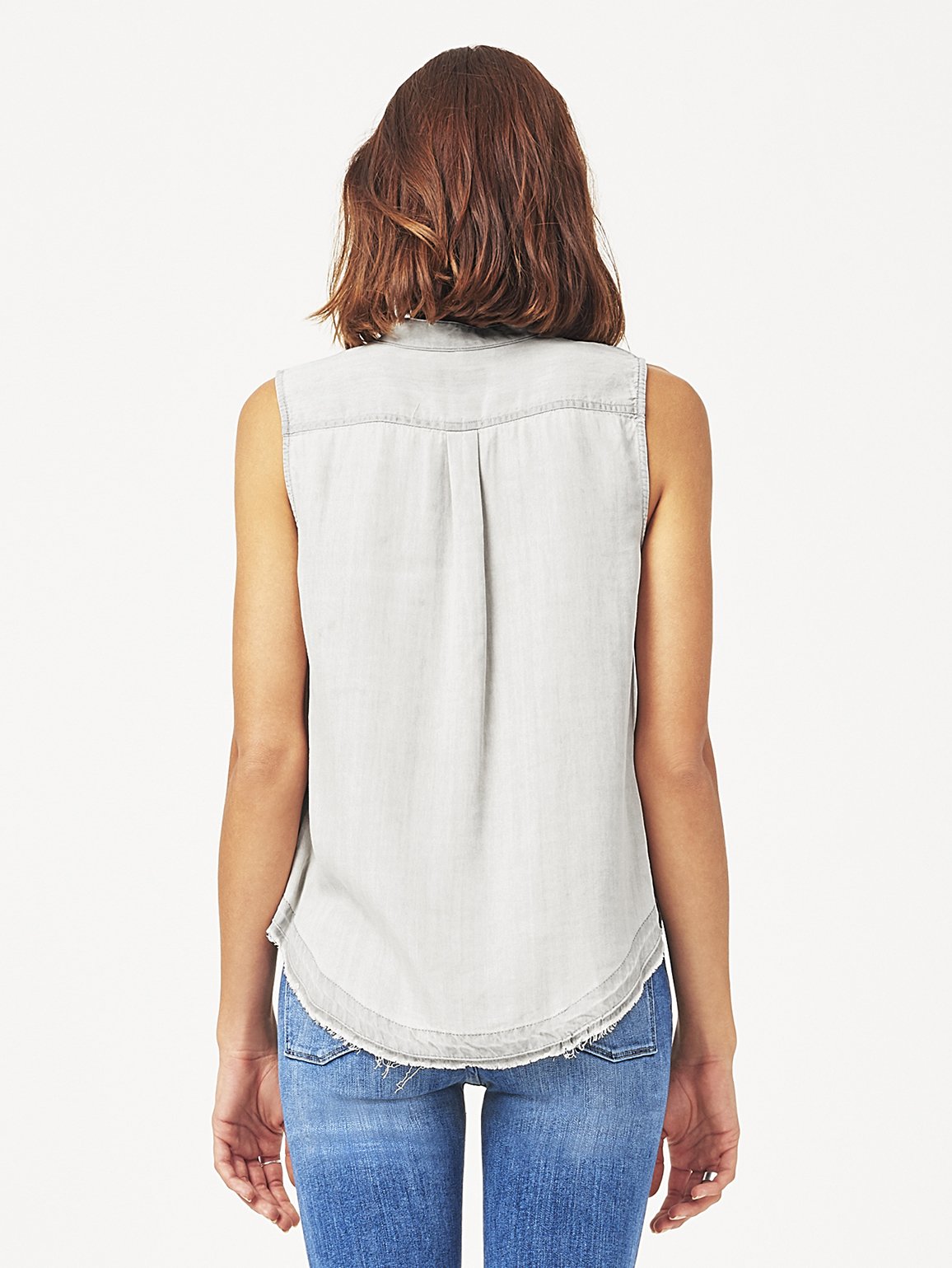 Gansevort Sleeveless Top Bleached Grey