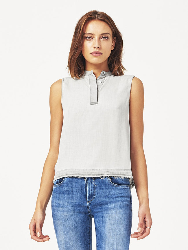Gansevort Sleeveless Top Bleached Grey