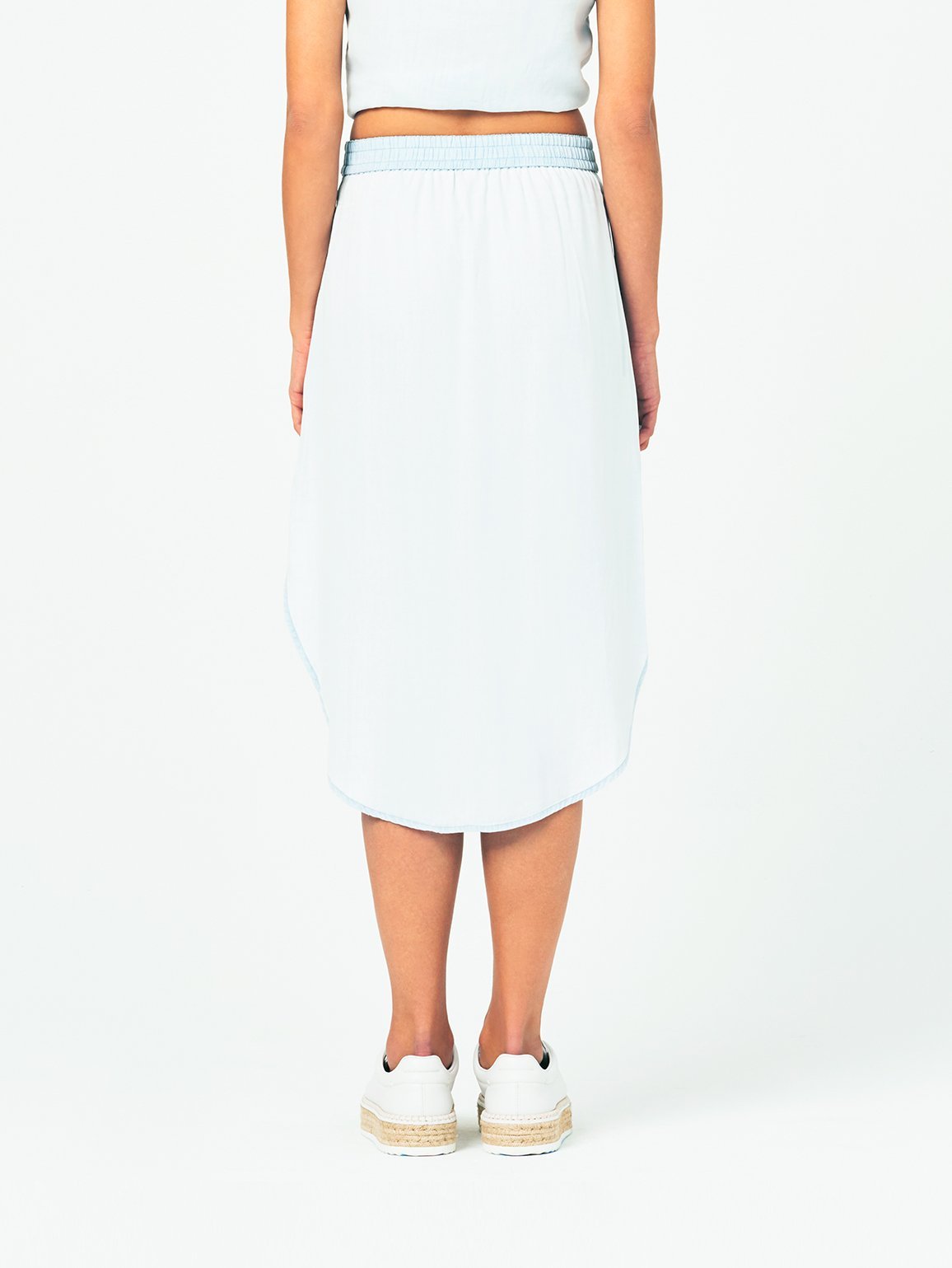 White & Varet Midi Skirt Bleach